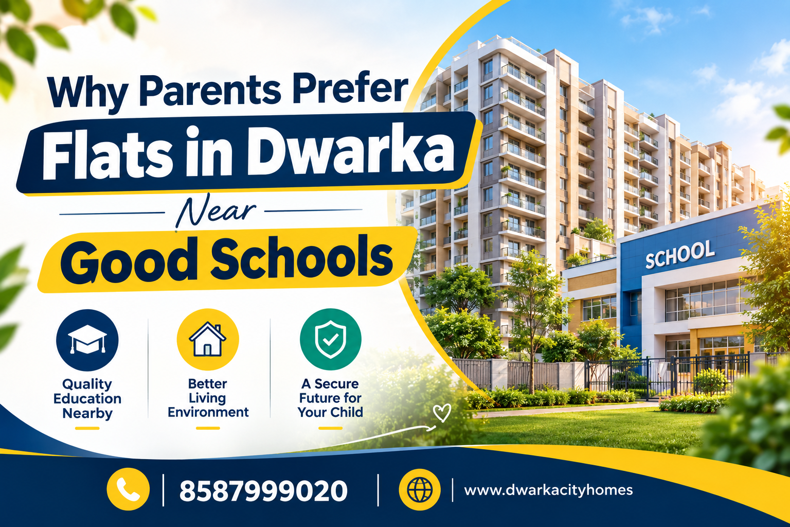 Why Parents Prefer Flats in Dwarka Near Good Schools